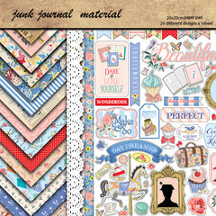 20pcs Large Size Retro Garden Paper for DIY Journal Decoration