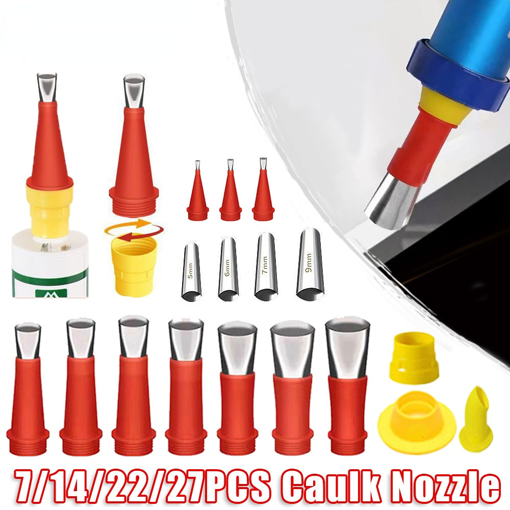 7pcs Caulking Finishing Tool Set Stainless Steel Nozzle For Sink Joints