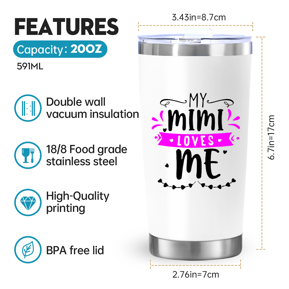 20oz Grandma Tumbler Vacuum Double Wall Cup House Party Gift