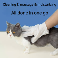 6pcs Pet Cleaning Gloves for Dogs, Bathing Wipes & Grooming Gloves Set