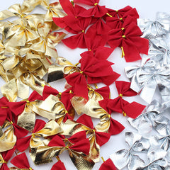 Red Bow Christmas Tree Decorative Pendant DIY Festive Scene Decoration