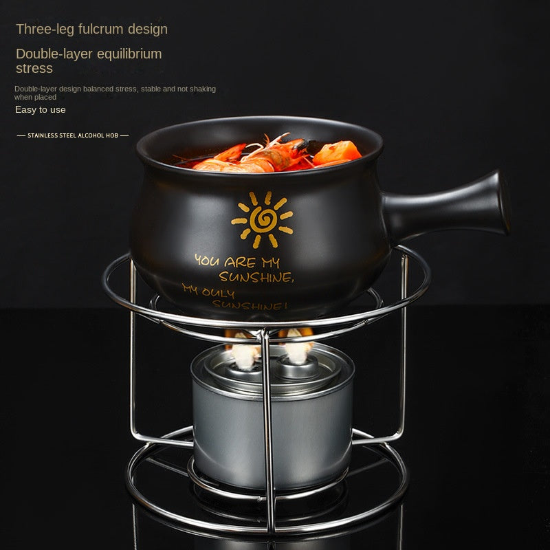 Stainless Steel Stove Rack Dry Pot Holder Outdoor Portable Anti-Scalding