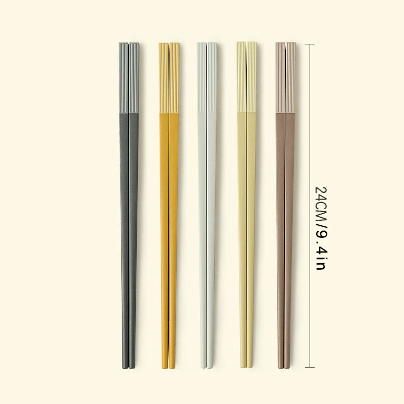 5 Pairs Colorful Chopsticks High Temp Resistance Tableware In/Outdoor