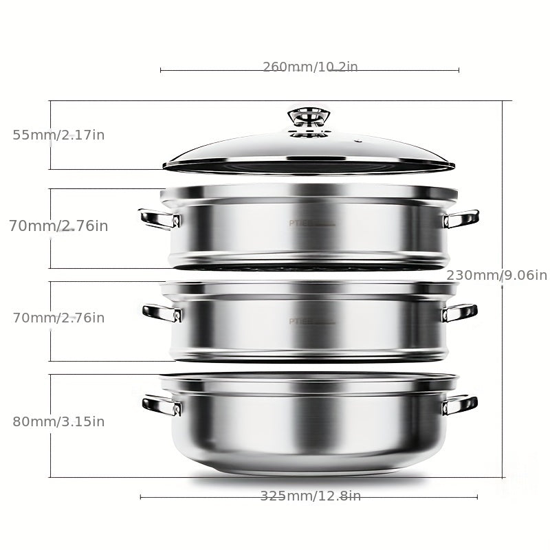 3-Layer Healthy Steamer Kitchen Gadget