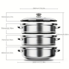 3-Layer Healthy Steamer Kitchen Gadget