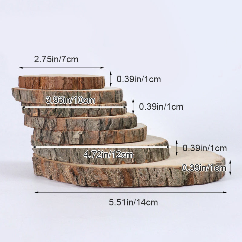 5pcs Large Natural Wood Slices for Centerpieces DIY Craft Decorations