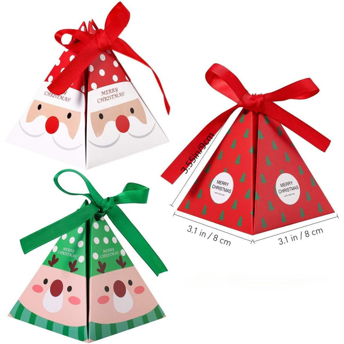 12 Christmas Paper Boxes Treats Candy Chocolate Goodies Christmas Party Supplies