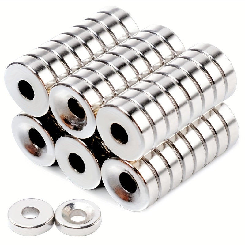 5 Neodymium Disc Magnets With Hole for Locker Refrigerator Science Industrial