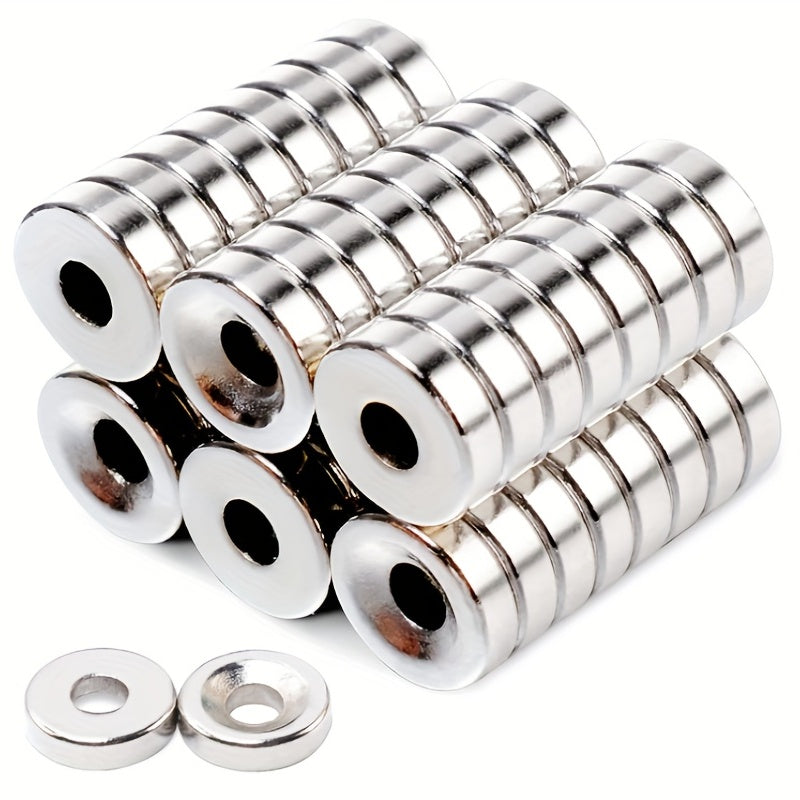 5 Neodymium Disc Magnets With Hole for Locker Refrigerator Science Industrial