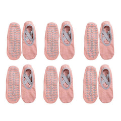 6 Pairs Women's Non slip Cross Strap Yoga Socks Breathable Dance Training Socks