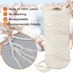 Natural Cotton Cord 3mm X 656 Feet