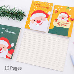 10pcs Christmas Themed Pocket Notebook Cartoon Notebook