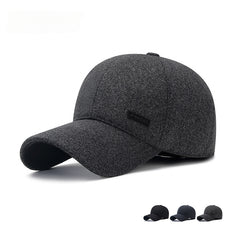 Winter Ear Warmer Baseball Cap Dad Cap Adjustable Plus Velvet Hat