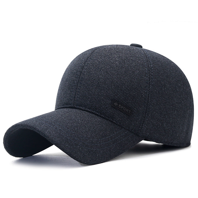Winter Ear Warmer Baseball Cap Dad Cap Adjustable Plus Velvet Hat