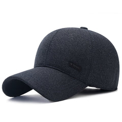 Winter Ear Warmer Baseball Cap Dad Cap Adjustable Plus Velvet Hat