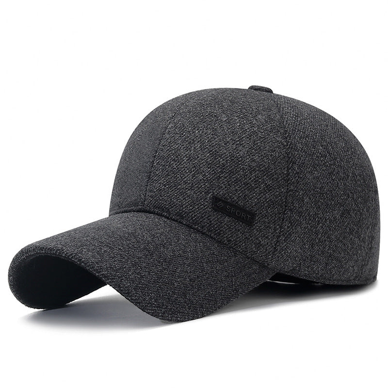 Winter Ear Warmer Baseball Cap Dad Cap Adjustable Plus Velvet Hat