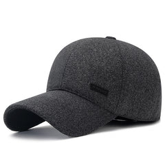 Winter Ear Warmer Baseball Cap Dad Cap Adjustable Plus Velvet Hat