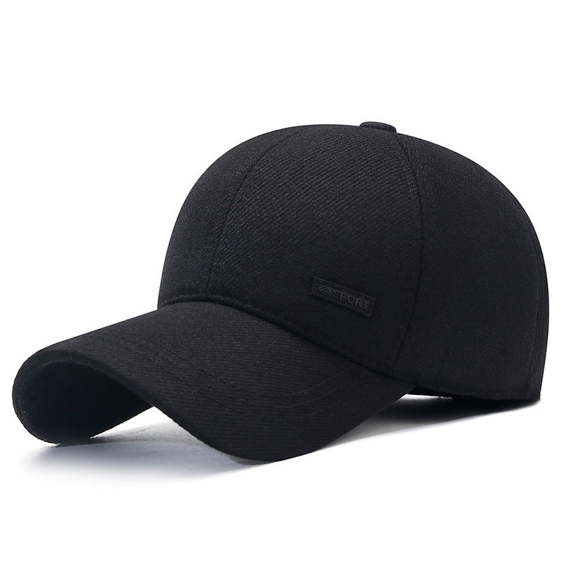 Winter Ear Warmer Baseball Cap Dad Cap Adjustable Plus Velvet Hat