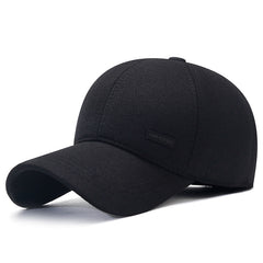 Winter Ear Warmer Baseball Cap Dad Cap Adjustable Plus Velvet Hat