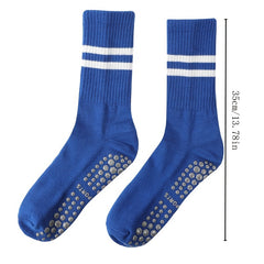 Non-slip Five Toe Grip Sports Socks - Breathable Split Striped Crew Socks