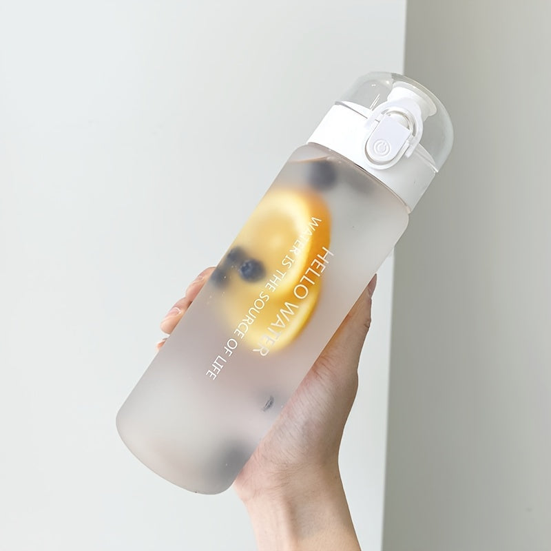 780ml Durable Frosted Plastic Water Bottle for School Office Outdoor Fitness