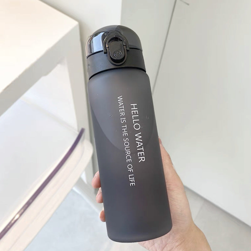 780ml Durable Frosted Plastic Water Bottle for School Office Outdoor Fitness