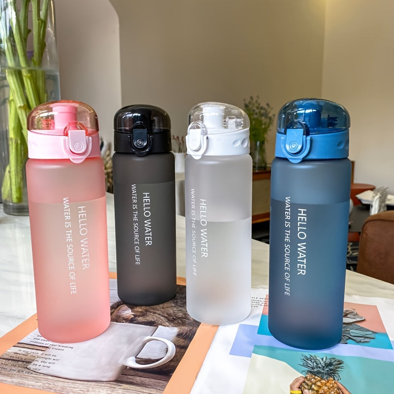 780ml Durable Frosted Plastic Water Bottle for School Office Outdoor Fitness