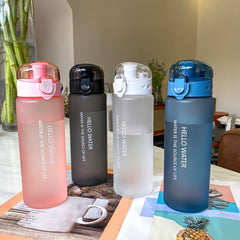 780ml Durable Frosted Plastic Water Bottle for School Office Outdoor Fitness