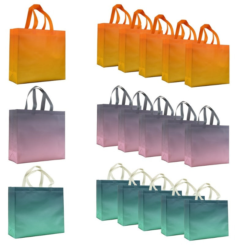 6pcs Gradient Colored Gift Bag - Reusable Leak Proof Bag
