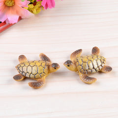2pcs Mini Sea Turtle Fish Tank Decoration DIY Landscape Material