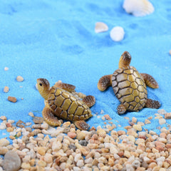 2pcs Mini Sea Turtle Fish Tank Decoration DIY Landscape Material