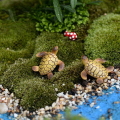 2pcs Mini Sea Turtle Fish Tank Decoration DIY Landscape Material