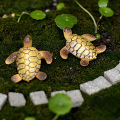 2pcs Mini Sea Turtle Fish Tank Decoration DIY Landscape Material