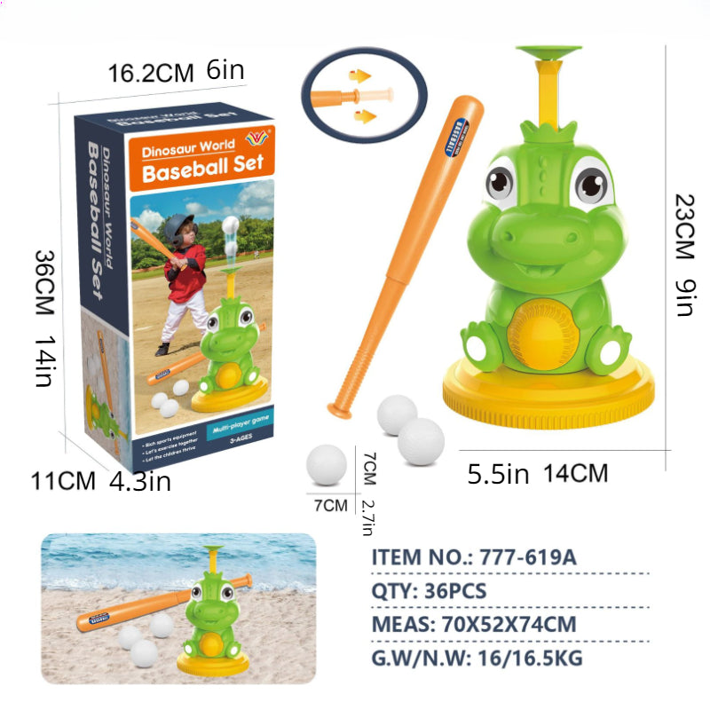 Kids Dinosaur Baseball Set with 3 Balls