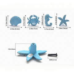 Retro Ocean Style Cast Iron Starfish Handle for Cabinet Door Children's Room