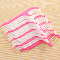 25pcs Disposable Dental Floss Stick for Gap Cleaning