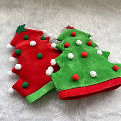 Christmas Tree Hat Red Green Xmas Party Supplies