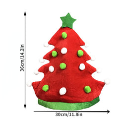 Christmas Tree Hat Red Green Xmas Party Supplies
