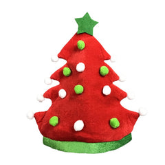 Christmas Tree Hat Red Green Xmas Party Supplies