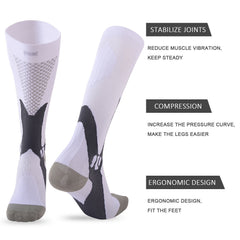 Men's Over The Knee High Sport Socks Nylon Blend Comfy Breathable Socks