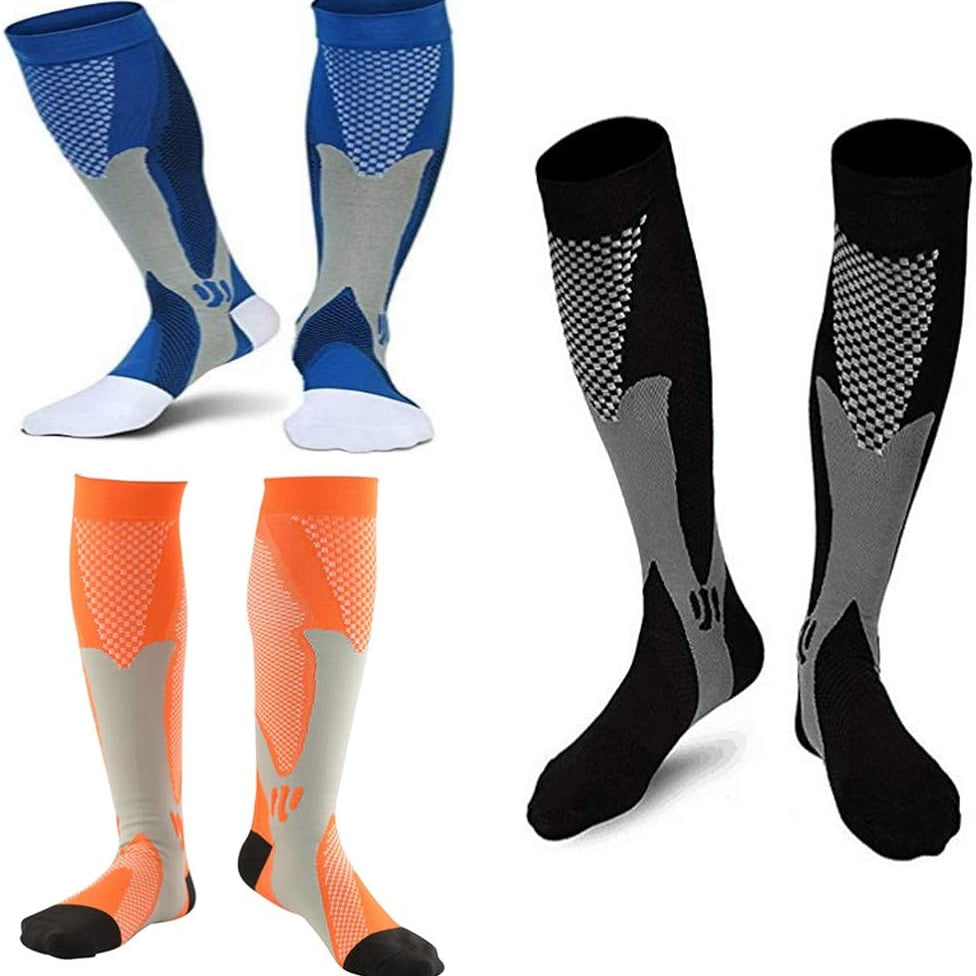 Men's Over The Knee High Sport Socks Nylon Blend Comfy Breathable Socks