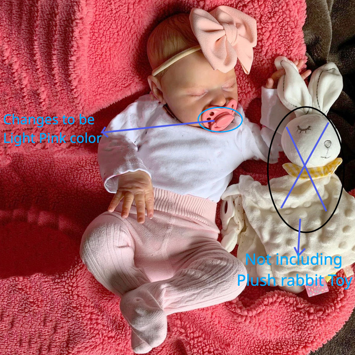 20in Reborn Doll 3D Skin & Veins Soft Silicone Realistic Newborn Princess Toy