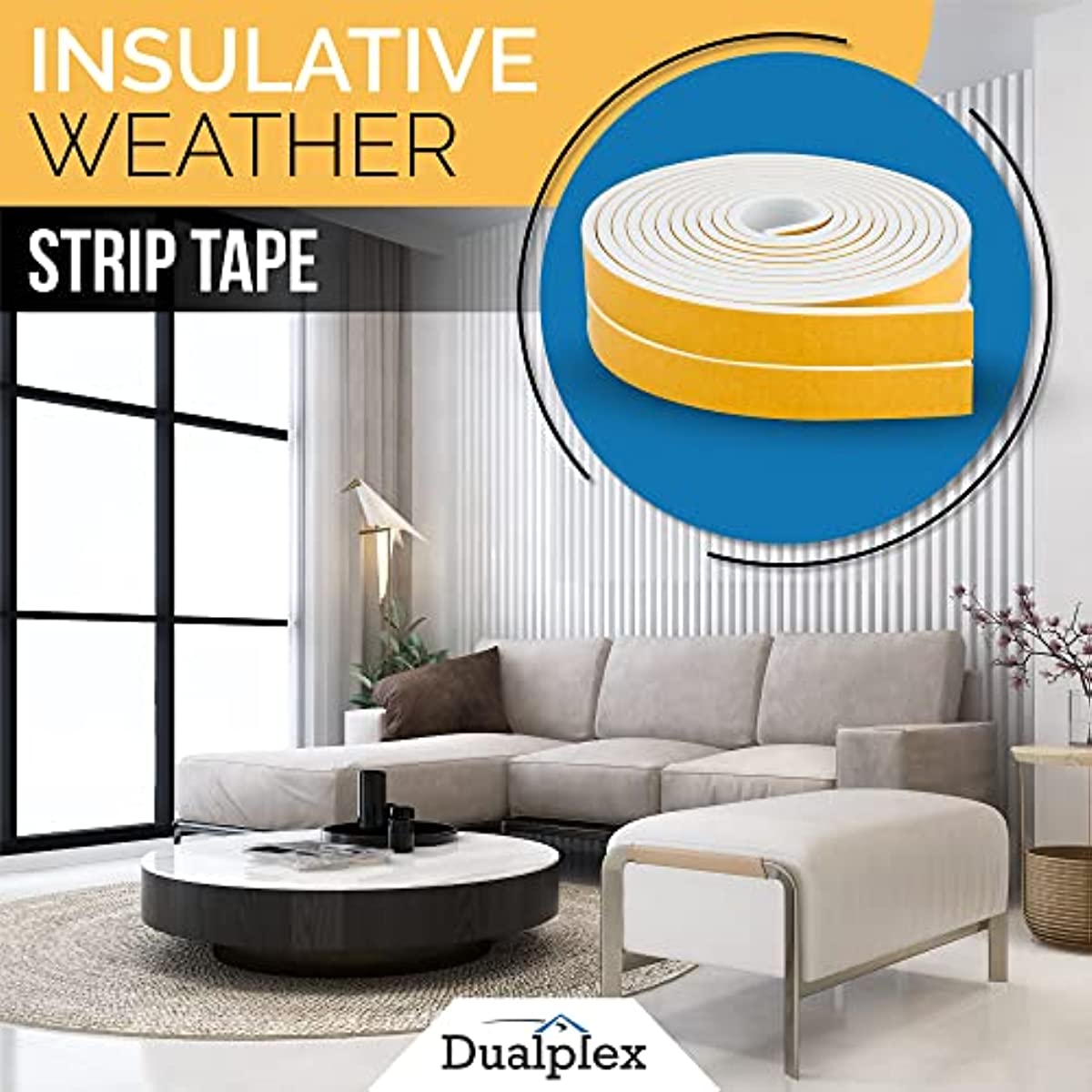 High Density Foam Weather Stripping Door Seal Tape Roll