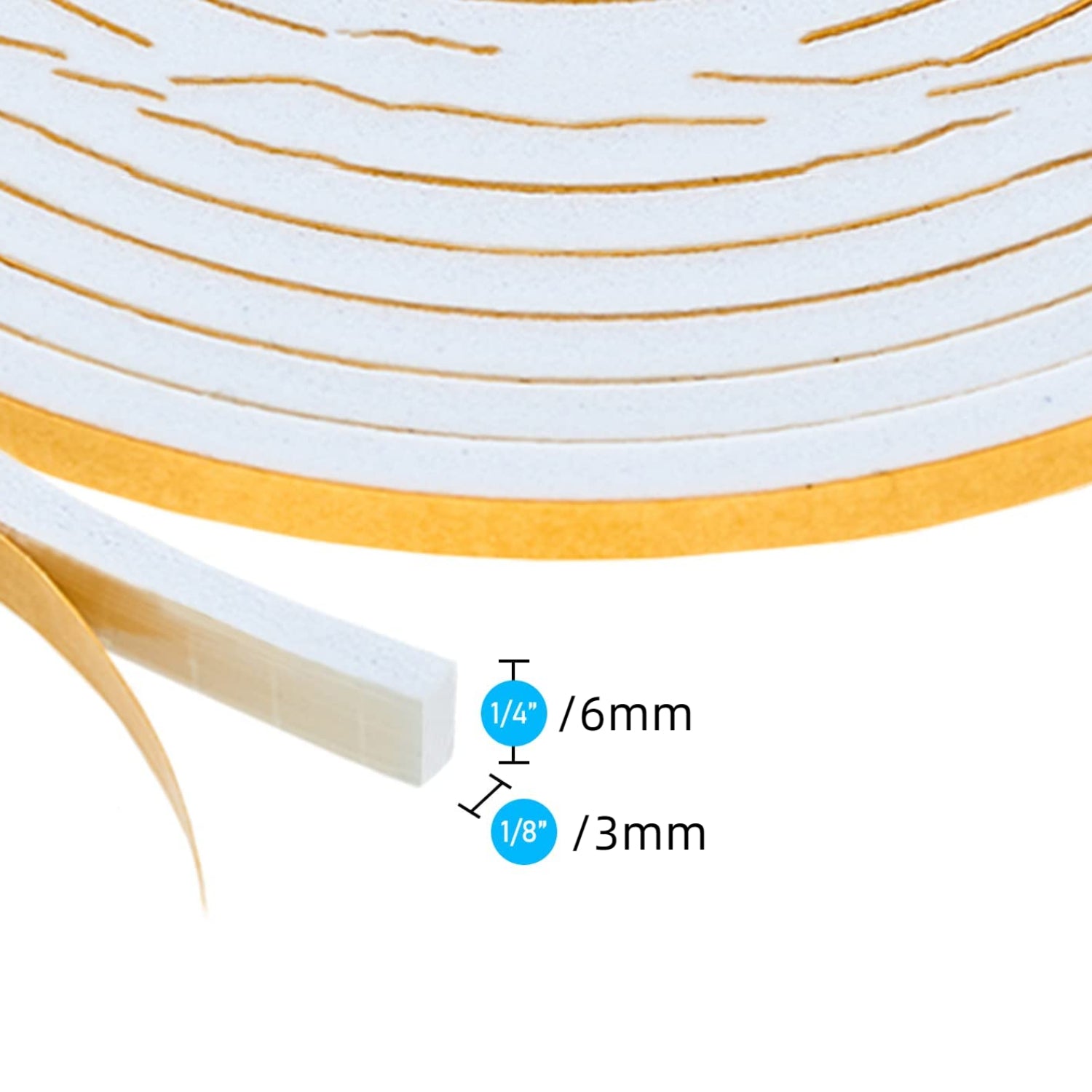 High Density Foam Weather Stripping Door Seal Tape Roll