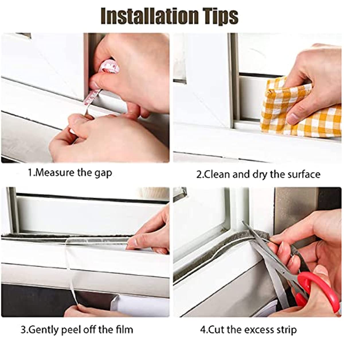 Weather Stripping Door Window Seal Strip Self Adhesive Soundproof Draft Bloc