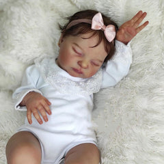 20inch 3D Painting Skin Doll Realistic Asleep Reborn Doll Soft Silicone