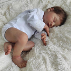 20inch 3D Painting Skin Doll Realistic Asleep Reborn Doll Soft Silicone