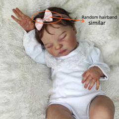 20inch 3D Painting Skin Doll Realistic Asleep Reborn Doll Soft Silicone