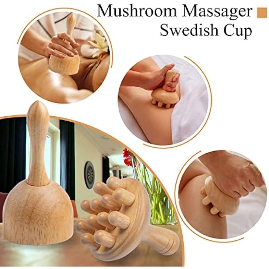 6pcs Wooden Massage Tools Kit for Body Shaping