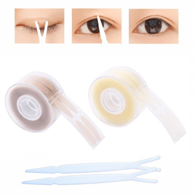 Eyelid Tape Stickers 600pcs Clear Beige Double Fold Eyelid Tape Eye Lid Strips